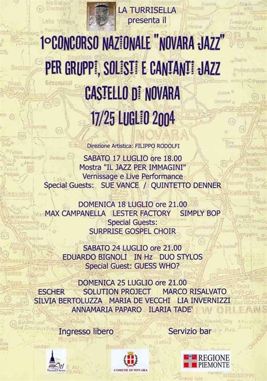 1° Concorso Nazionale Novara Jazz (il Quintetto Denner è Guest Star nella serata d'apertura)