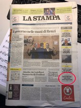 La Stampa - 15-09-2019 - Concerto Evento Guerrino Allifranchini